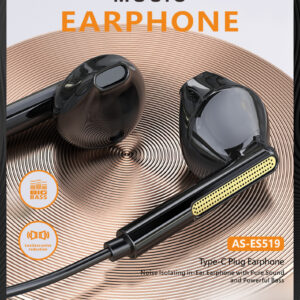 Abodos AS-ES519 Type C Black Earphones