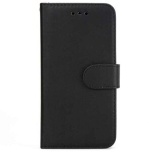 For Iphone 12 Plain Wallet Black