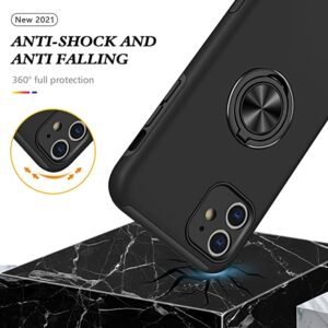 For Iphone 13 Pro MaxBeeTUFF Black Magnetic Ring Case