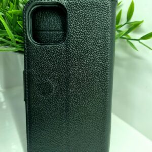 For Iphone 12 Good Leather Wallet Black