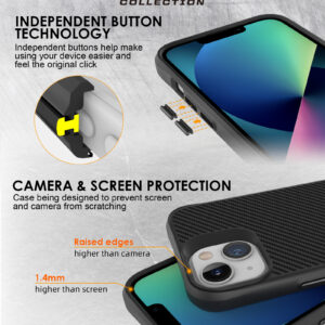 For Iphone 13 BeeTUFF Carbon Midnight