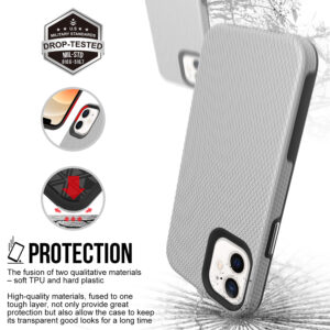 For Iphone 12 BeeTUFF Silver Triangle