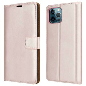 For Iphone 12 6.1 Wallet Case  Rose/Pink UK