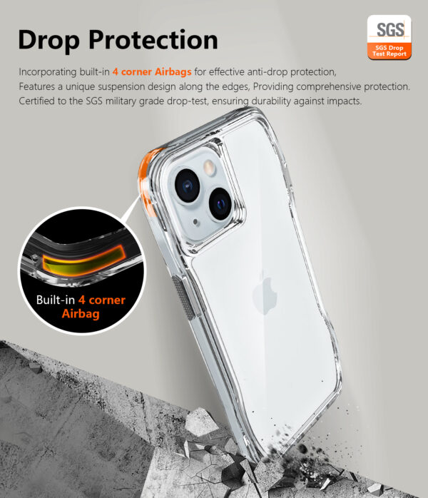 For Iphone 15  BeeTUFF Octagon Clear - Image 6