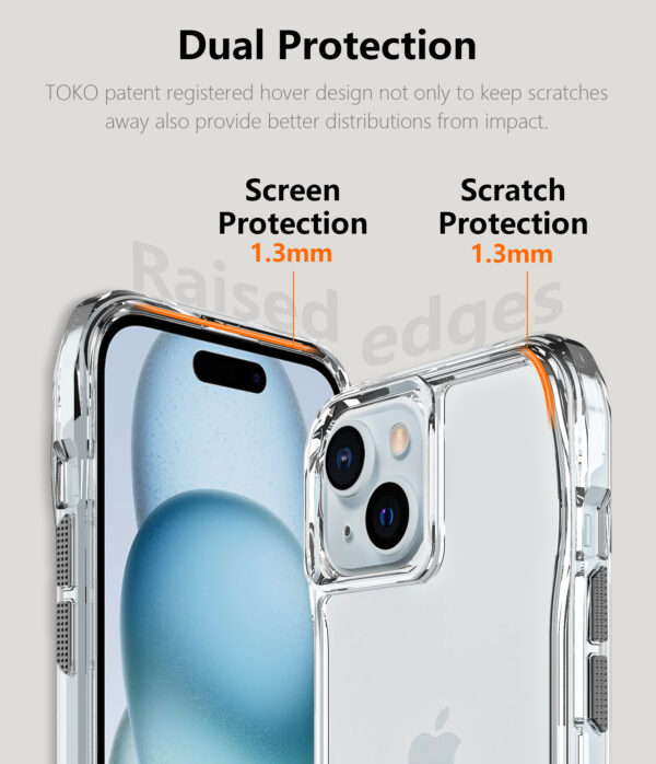 For Iphone 15  BeeTUFF Octagon Clear - Image 5