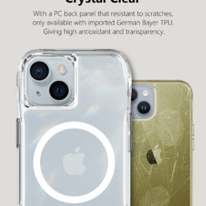 For Iphone 15  BeeTUFF Octagon Magcharge Clear