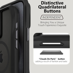 For Iphone 16 Pro BeeTUFF Octagon Magcharge Black