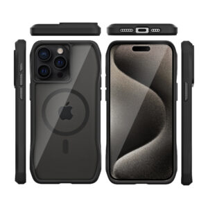 For Iphone 15 Pro Max BeeTUFF Octagon Magcharge Black