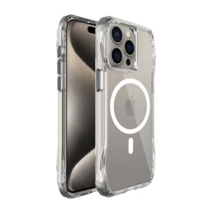 For Iphone 15 Pro Max BeeTUFF Octagon Magcharge Clear