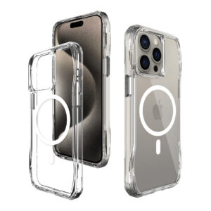 For Iphone 15 Pro Max BeeTUFF Octagon Magcharge Clear