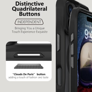 For Iphone 16 BeeTUFF Octagon Magcharge Black