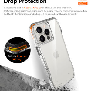 For Iphone 16 Pro BeeTUFF Octagon Clear