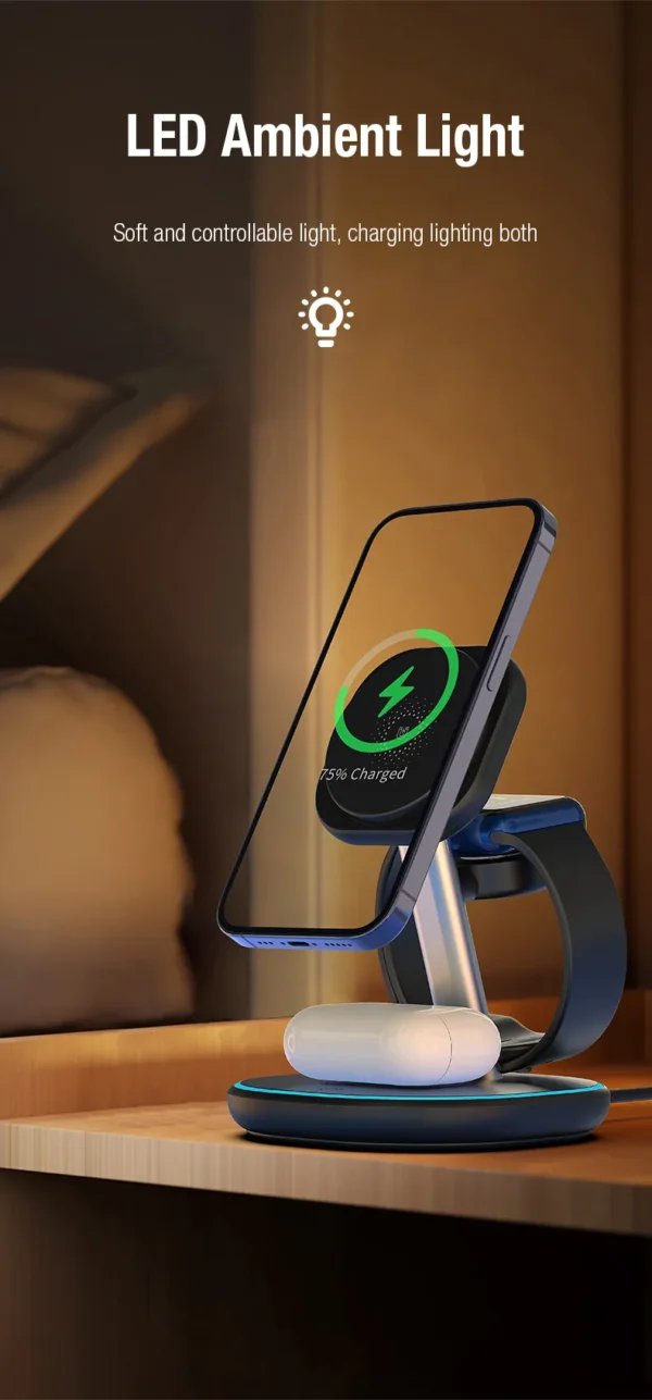 Z27 3 in 1 Wireless Charger Stand - Image 6