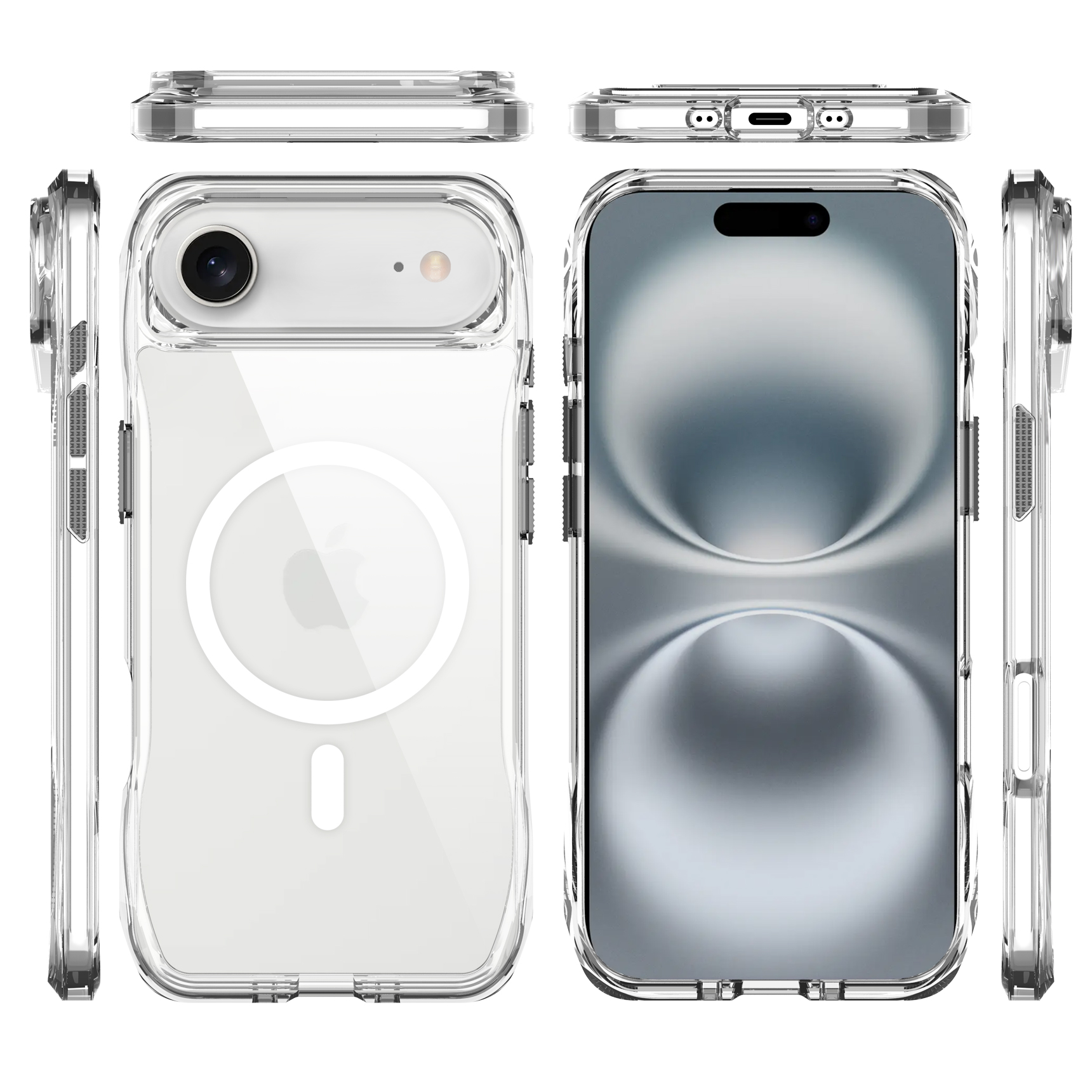 For (17 Air) BeeTUFF Octagon Magcharge Clear - Image 2