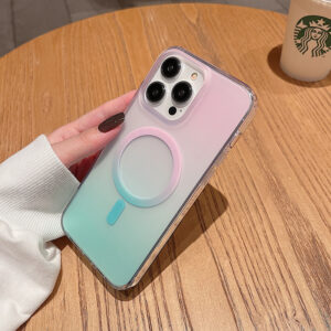 For (14 Pro Max) BT Ombre Magcharge Pink/Teal