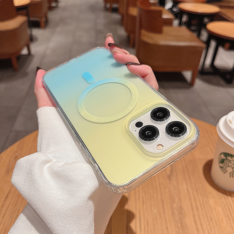 For (14 Pro) BT Ombre Magcharge Lemon/Blue - Image 2