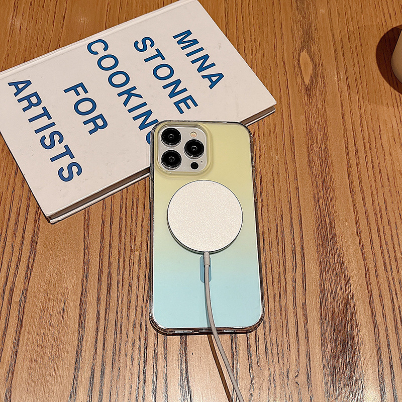 For (14 Pro) BT Ombre Magcharge Lemon/Blue - Image 5