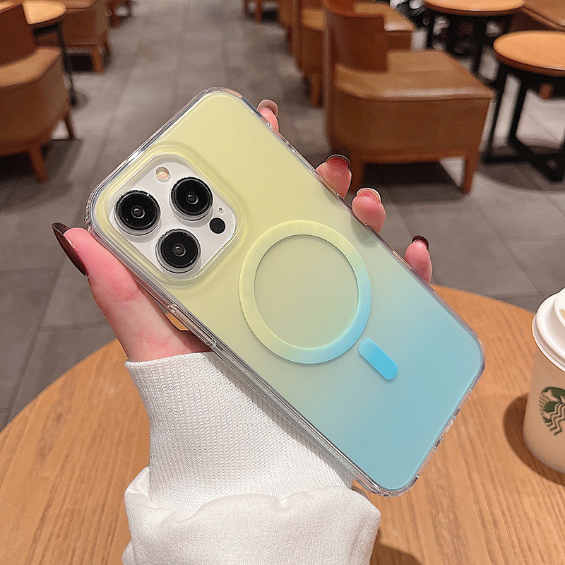 For (14 Pro) BT Ombre Magcharge Lemon/Blue - Image 6