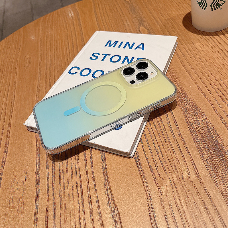 For (14 Pro) BT Ombre Magcharge Lemon/Blue - Image 8